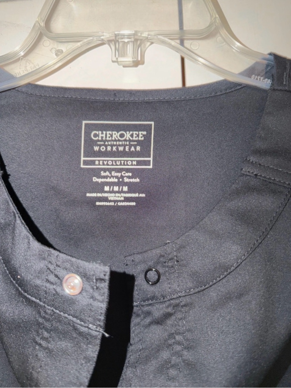 Cherokee Workwear Men’s Black Snap-Front Utility Jacket - Picture 2 of 3